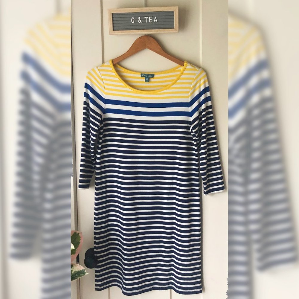 Fleur Bleue 3/4 Sleeve T-Shirt Dress